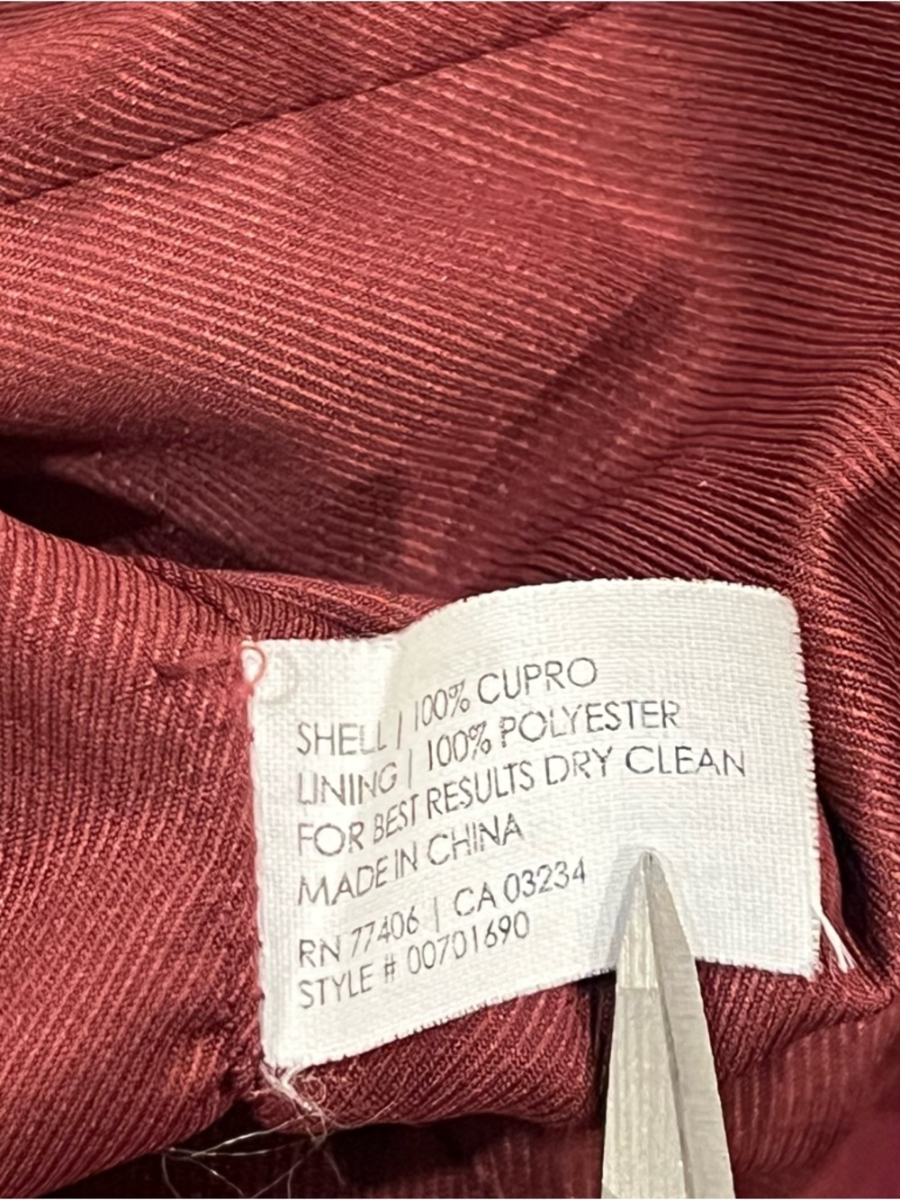 Club Monaco Kapri Moto Jacket Burgundy XS Cropped Biker Full-Zip Lightweight - Picture 11 of 16